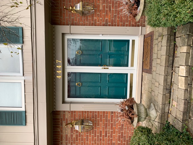 Installation of new double storm doors